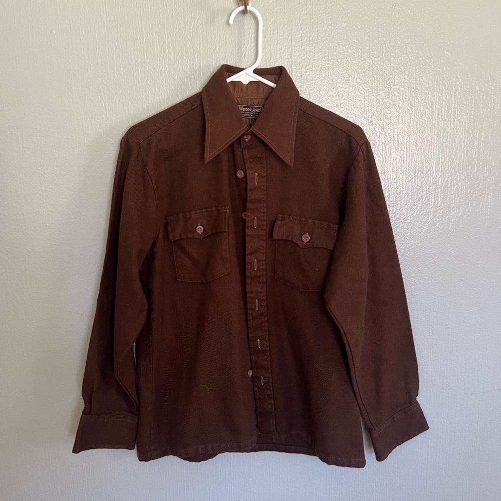 Classic Men's Brown Button-Down Casual Shirt